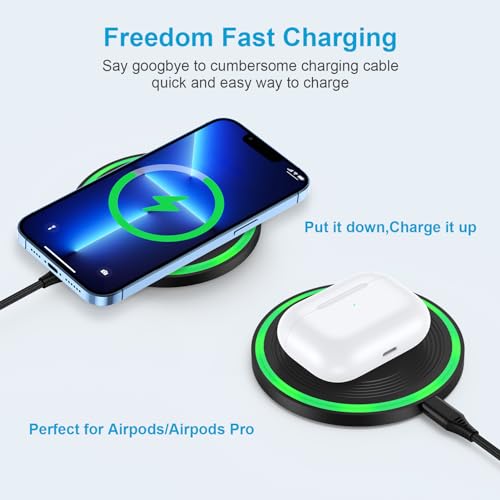 Pad de charge sans fil rapide 15W induction pour Google Pixel 9 Pro XL et Galaxy S24