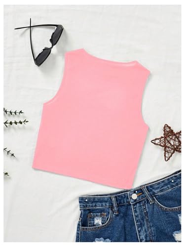 SweatyRocks Girl's Heart Graphic Tank Top Crew Neck Sleeveless Y2K Summer Tops2