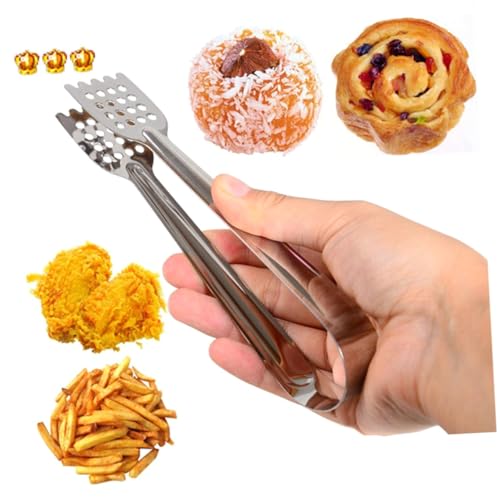 Alipis 2 pezzi Pinze Acciaio Inossidabile Clip per Alimenti Resistenti Al Calore da per Servire Pane Insalate e Barbecue Impugnatura Sicura e Leggera