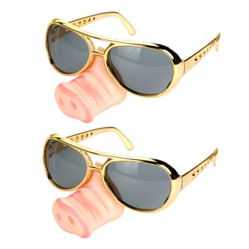 Homoyoyo Schweineschnauze Brille Für Hunde – Lustiges Partyzubehör Für Halloween – Tierkostüm Mit Sonnenbrille – Ideales Accessoire Für Schweinchen Und Tierische Feiern