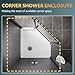 ELEGANT Neo-Angle Frameless Shower Door 36.5 in. W x 72 in. H, Corner Shower Enclosure with 1/4