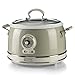 Ariete 2904 Rice Cooker + Slow Cooker - Cuociriso Elettrico con bowl in ceramica - Sushi fatto in casa - Multicooker - Linea Vintage - 3,5 L - 700 W - Beige