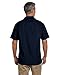 Harriton M560 Mens Barbados Textured Camp Shirt-Navy-Large