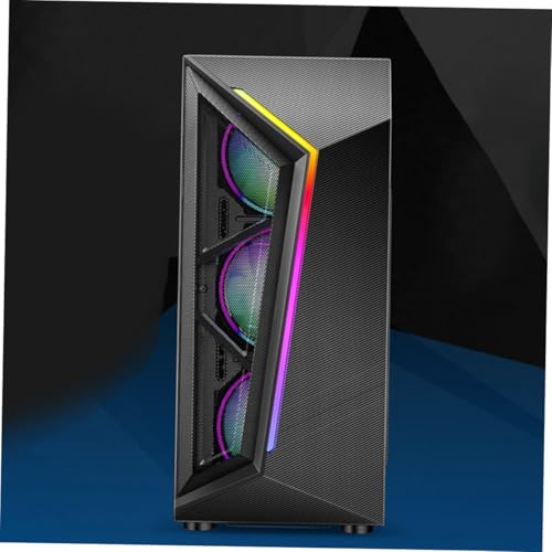 Gabinete Gaming Happyyami RGB con Panel Lateral Templado, Efectos de Iluminación, Soporta Placas ATX, Mejor Refrigeración y Puerto USB miniatura 5