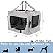 Large Cat Carrier Foldable Cat Crate, Collapsible Soft Dog Crate Carrier Kennel, Easy to Fold & Carry cat Crate, Lightweight Travel Pet Crate for Cats and Small Medium Dogs Indoor Outdoor Travel