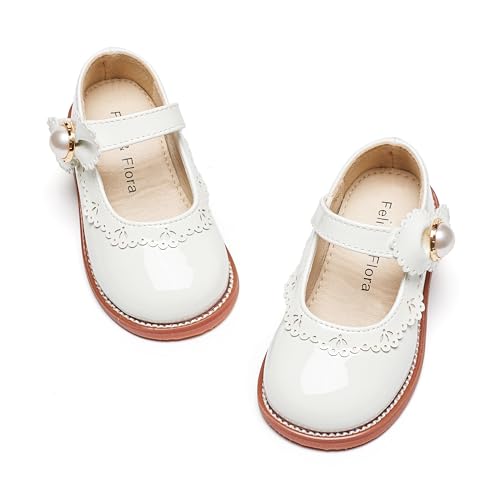 Image of Felix & Flora Toddler Little Girl Princess Dress Shoes-Mary Jane Flats for Girl Party School Shoes