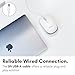 Macally USB Wired Mouse for Mac and Windows - Plug and Play 3 Button Corded Computer Mouse Wired for MacBook Pro/Air, Apple iMac, Laptop, PC Desktop, Notebook, Scroll Wheel Layout with Long Wire Cord