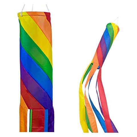 Madrona Brands 60-inch Spiral Rainbow Windsock Cover