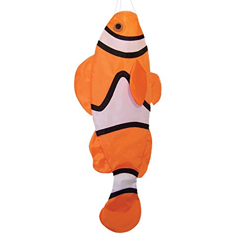 In the Breeze 4121 — 40-inch Clownfish Windsock — Colorful Décor for Homes and Gardens