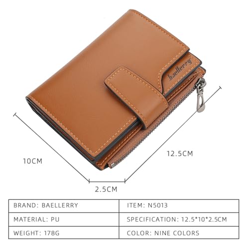 Small Women Wallet Ladies Billfold Card Holder with Zipper Coin Pocket3