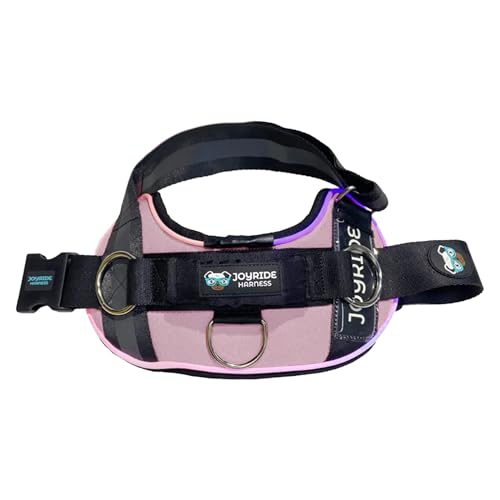 Joyride Harness LED Light Up Dog Harness 2.0 - Patent Pending Design, 3 LED Modes, Vibrant Rechargeable Lighting, Customizable Name Tag Area, and Convenient On/Off Button for Enhanced Pet Safety