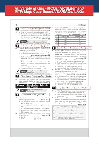 Image of 30 New Syllabus Chapter-wise, Topic-wise & Skill-wise CBSE Class 12 Biology Previous Year Solved Papers (2013 - 2025) & Sample Papers (2022 - 2025) 3rd Edition | PYQs for 2026 Exam