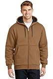 Cornerstone Men's Heavyweight Thermal Full-Zip Sweatshirt_Duck Brown_Large