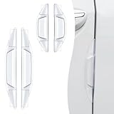 Arwrilt 4 PCS Car Door Anti-Collision Strip, Rearview Anti-Impact Sticker, Door Protection Decorative Covers, Door Edge Bumper Guard, Universal Car Side Door Edge Protector (Transparent)
