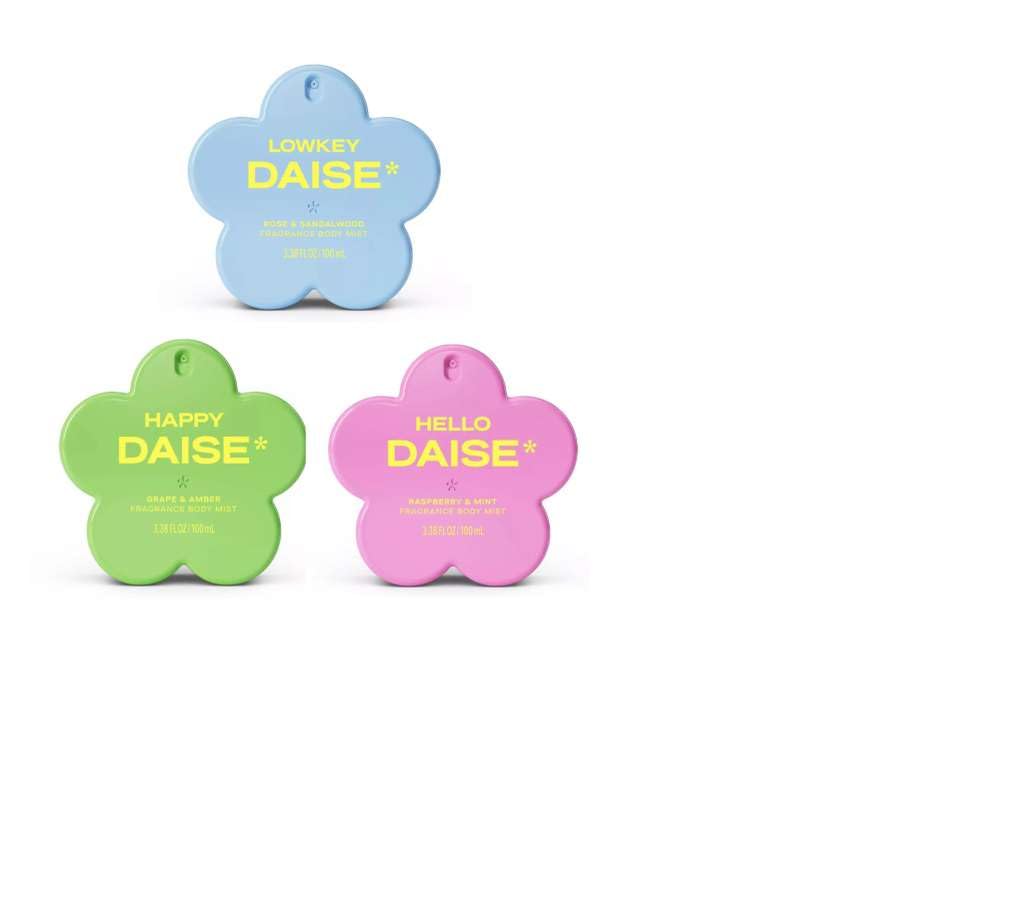 DAISE Happy, Hello, Lowkey, Fragrance Women’s Body Mist – 3.38 fl oz Each, Set of 3, Light & Refreshing Scents