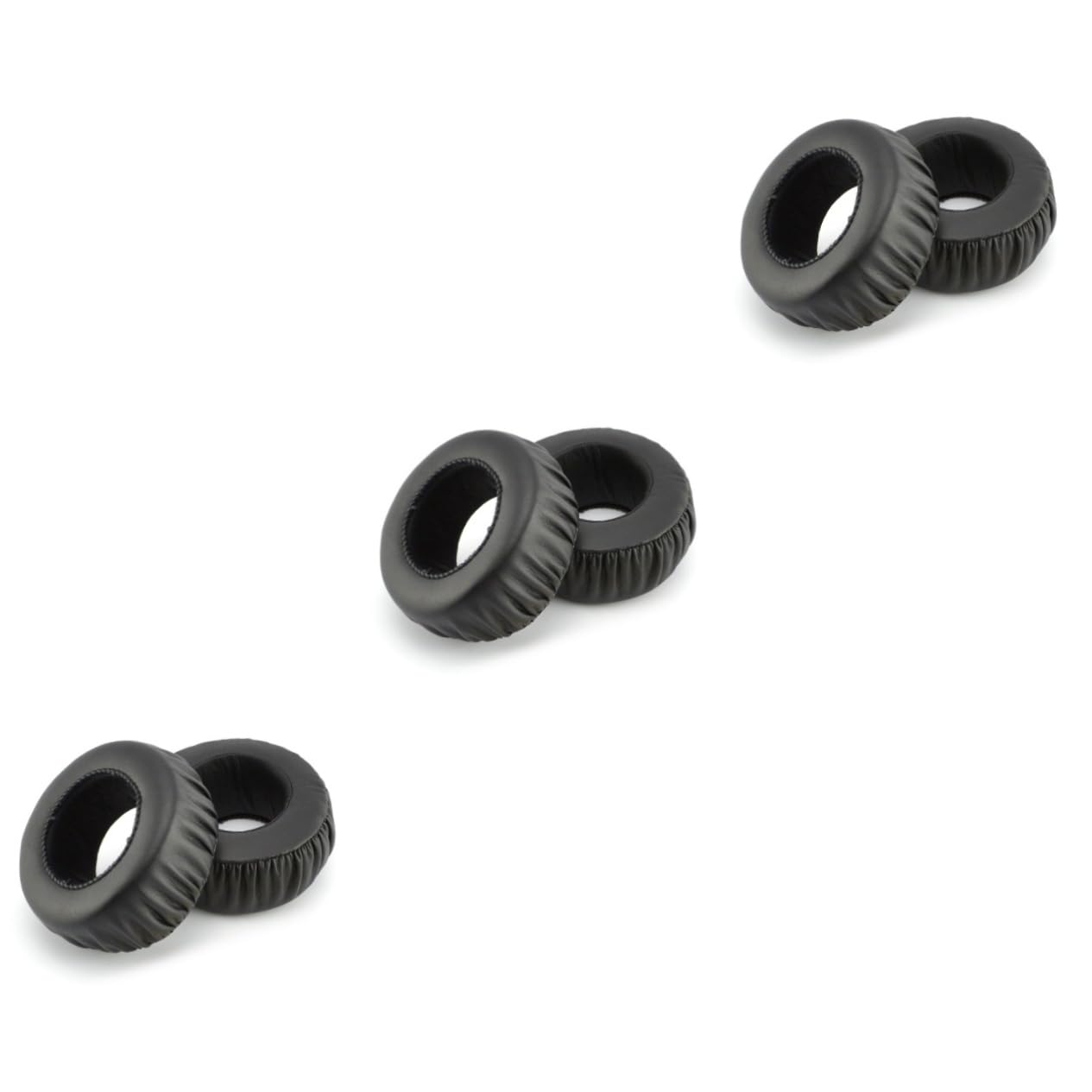HEMOTON 3pezzi Cuscinetti Sostitutivi Per Cuffie Mdr Pu e Comfort Estremo e Prestazioni Dei Bassi Colore Nero