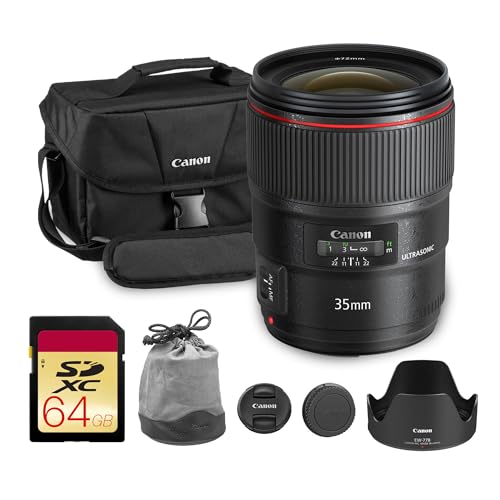 Canon EF 35mm f/1.4L II USM Lens with Bag & Card