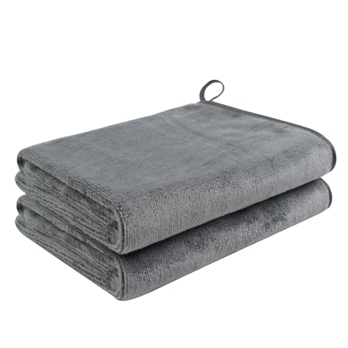 VIVOTE Lot de 2 essuie-mains en microfibre avec boucle de suspension, super doux et à séchage...