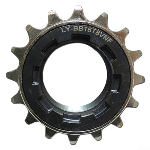 Yuanpgky 16T Single Speed Freilauf für Fixie und E-Bike Hinterrad kompatibel mit imperialen und metrischen Naben