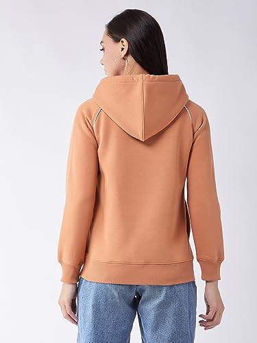 Image of Modeve Women Printed Hooded Sweatshirt for Winter