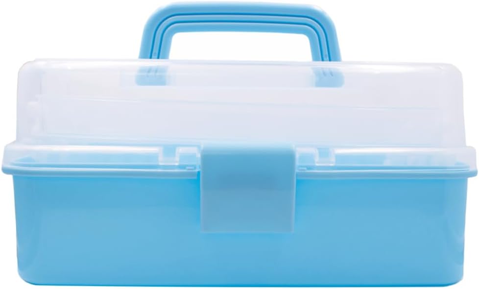 ANGELS CRAFT Clear Plastic Container 3 Layers Organizer Box - Ideal for Beads, Art Supplies, DIY Crafts, Jewelry and Small Items - 15 x 9 x 7.5” image 2