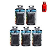 5pcs Gasflaschenpegel -Indikatorgasspiegel -Indikator für Gasflaschen, Flaschenpegelanzeige Magnetgasspiegel -Indikator, Kraftstoffspiegelindikatoren für Reisen Camping Caravan
