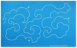 Full Line Stencil – Cloudy Skies - Edge to Edge Stencil, Continuous Line Template for Free Motion Quilting, Domestic Machine Quilting, Hand Quilting, Long-Arm Quilting (50032)
