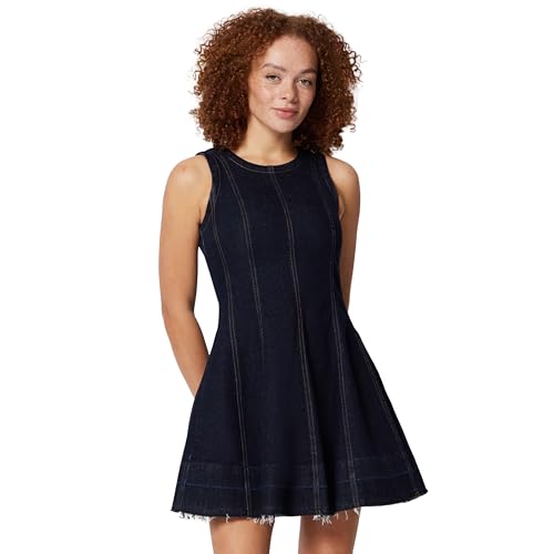 Amazon Essentials Damen Fit & Flare Denim Minikleid Rinse Denim 42