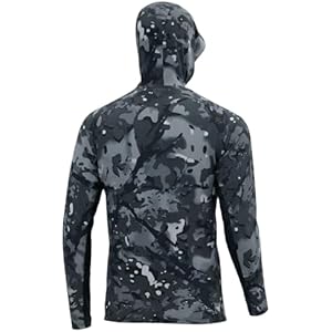 LOOGU Men's UPF 50+ Sun Protection Hoodie Shirt Long Sleeve Rash Guard SPF T-Shirts for Fishing Hiking