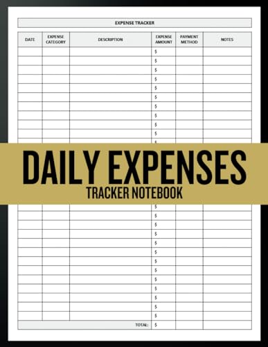 Daily Expense Tracker Notebook: A Simple Daily Spending Journal f...
