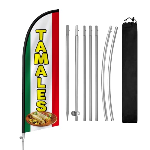 Panneaux Tamales portables avec mât publicitaire pour extérieur