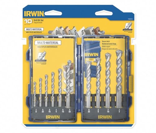 Irwin Tools 1792772 Multi Material Pro Drill Bit Set, 10-Piece