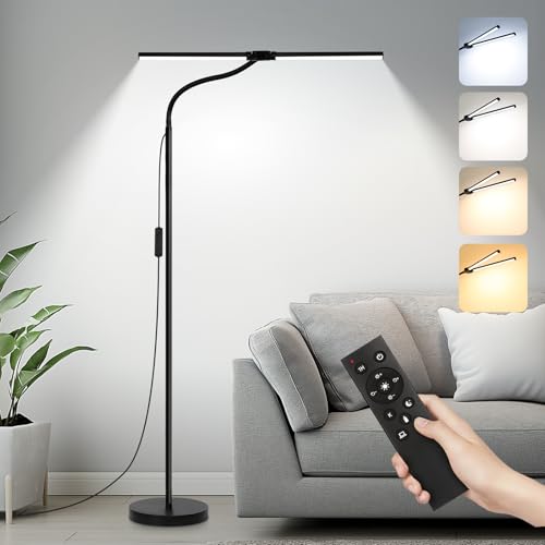 LED Floor Lamp with Remote Control, Bright 18W Floor Lamps