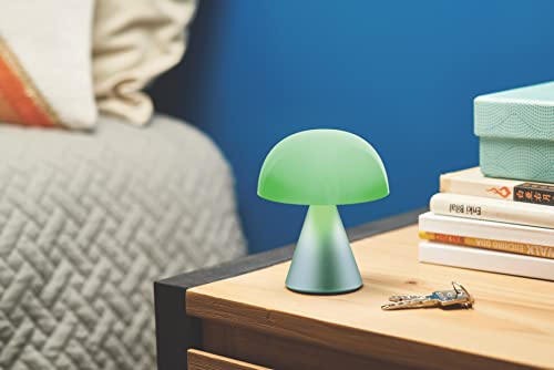 Image of Lexon MINA M Mushroom Lamp Wireless Rechargeable LED Table Lamp with 9 Light Colours and Dimmable, Up to 24 Hours Battery Life - Mint