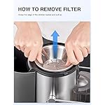 Qcen Juicer Machine, 500W Centrifugal Juicer Extractor with Wide Mouth 3” Feed Chute for Fruit Vegetable, Easy to Clean, Stainless Steel, BPA-free (Black) - Image 5