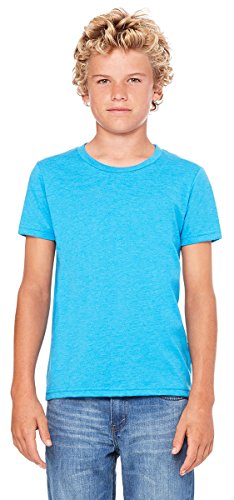 Bella + Canvas Youth Jersey Short-Sleeve T-Shirt L NEON BLUE