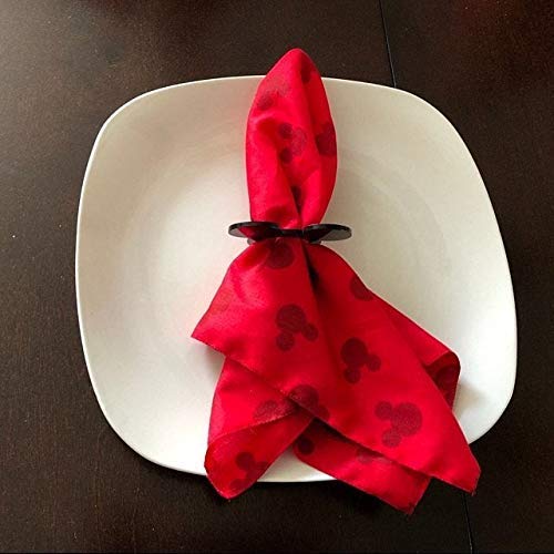Mickey Mouse Head Napkin Rings Kids Cloth Napkins Mickey Theme Minnie Mouse Ears Black Birthday Decor Wedding Favors Disney Decorations Event Party Supplies Tableware Cartoon Acrylic Table Settings #TOP4