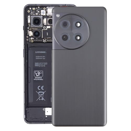 Cubierta trasera para OnePlus 12R carcasa de batería negra con marco de cámara