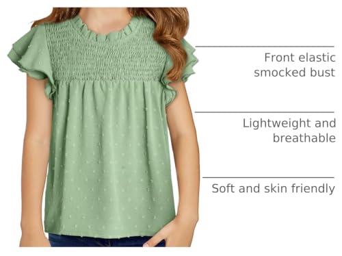 Image of DOKOTOO KIDS Girls Tops Short Sleeve Shirts Summer Blouse Size 6-15 Years