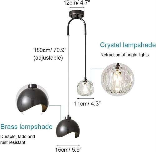 Lustre en laiton double tête pour une maison chaleureuse