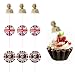 LSYYSL 46 Pezzi Queen Cake Toppers, Queen Party Decorations, Cupcake Accessori, Decorazioni di Compleanno, Muffin Toppers, Queen 70th Anniversary Cake Toppers