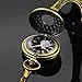 LYMFHCH Vintage Pocket Watch Roman Numerals Scale Quartz Pocket Watches with Chain Christmas Graduation Birthday Gifts Fathers Day