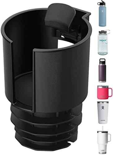 Cup Holder Expander for Car, Adjustable Drink Cupholder Adapter Insert Fits Big Oversize 18-40oz YETI, Hydro Flask, Nalgene Bottles and Mugs,for Automotive,Truck (1-Pack)