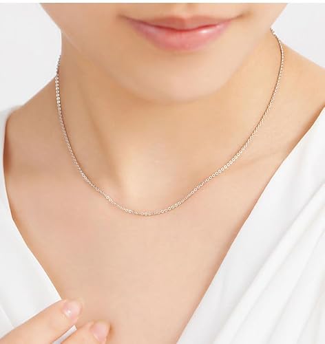 VersaKits Stainless Steel Necklace Chain for Pendant Silver 3mm Wide Cable Anchor Chain Style for Women Jewelry (19.7\'\'+2\'\')