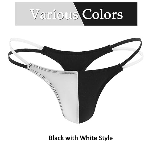WenMei Men's Criss Cross Thong Underwear,Elastic Men G-String T-Back Thongs Low Waist Pouch Panties Suitable for 25-35 Inch4