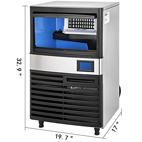 MHGD Gewerbliche Eismaschine mit 44 lbs Vorratsbehälter Edelstahl freistehende Eismaschine für Zuhause/Büro/Restaurant… – Bild 4