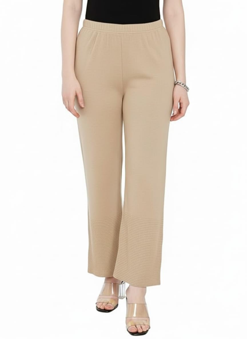 Women's Warm Fleece Woolen Regular fit Palazzo| Plazo Pants for Winter Free Size 26 to 36 Inch's.-picture-31