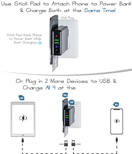 image for Power Frenchie Wireless All-In-One Portable Power Bank with Wall Plug 