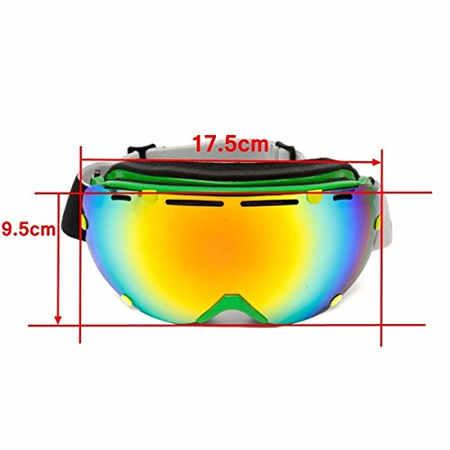 NICOLIE Przeciwmgielne podwójne soczewki UV zimowe wyścigi na zewnątrz snowboard gogle narciarskie okulary przeciwsłoneczne CRG101-2A