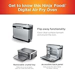 Ninja SP101 Digital Air Fry Countertop Oven with 8-in-1 Functionality, Flip Up & Away Capability for Storage Space, with Air Fry Basket, Wire Rack & Crumb Tray, Silver - Image 5